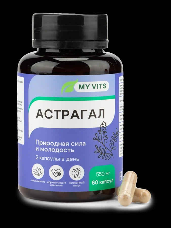 Астрагал "Природная сила и молодость" MY VITS, 1 упаковка 60 капсул