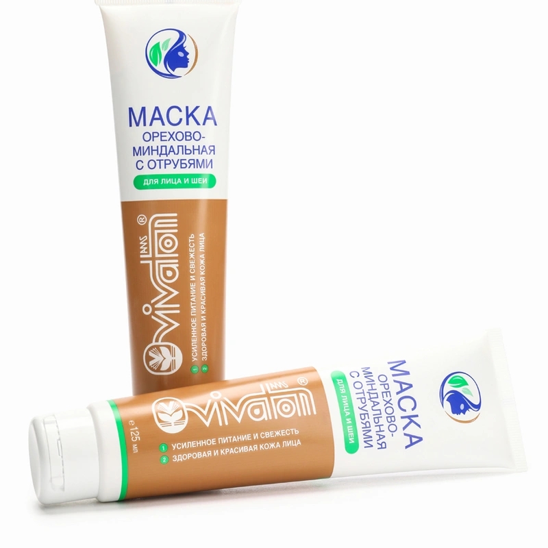 Маска для лица с отрубями, 2 упаковки