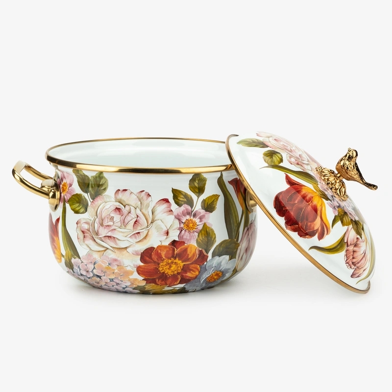 Кастрюля эмалированная с крышкой, серия фландрия