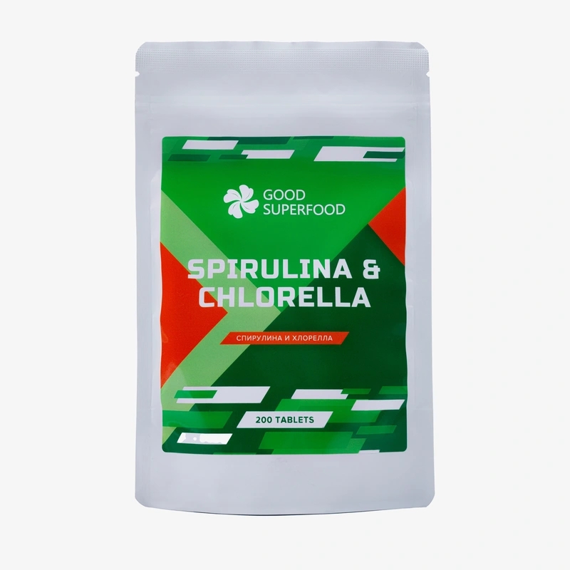Таблетки "Спирулина и Хлорелла " Good Superfood, 1 упаковка