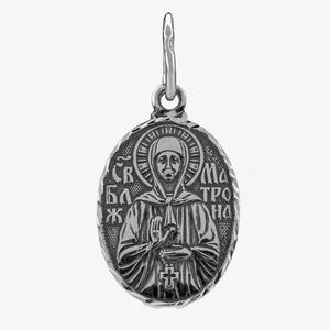Подвеска-Икона Матрона с алмазной гранью