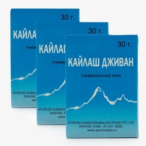 Крем Kailas Jeevan заживляющий 30 гр, 3 упаковки