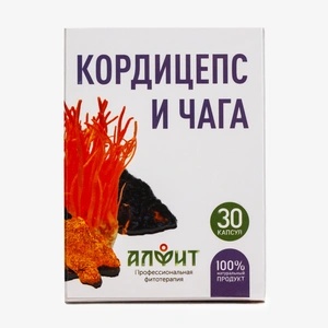 Капсулы Кордицепс и чага 30 шт по 430 мг, 1 упаковка