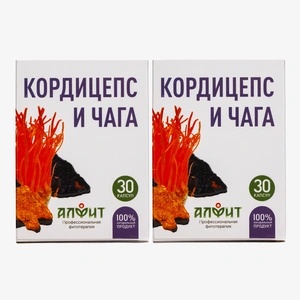 Капсулы Кордицепс и чага 30 шт по 430 мг, 2 упаковки