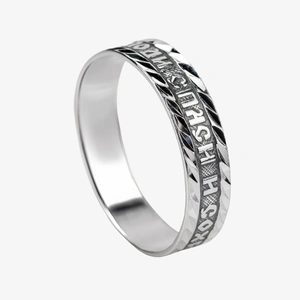 Кольцо Спаси и Сохрани с алмазной гранью