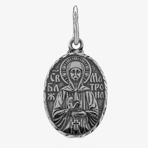 Подвеска-Икона Матрона с алмазной гранью