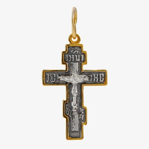 Крест с чернением и позолотой