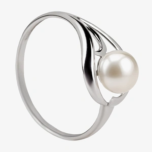 Кольцо Мерелин из серебра с культивированным жемчугом родированное