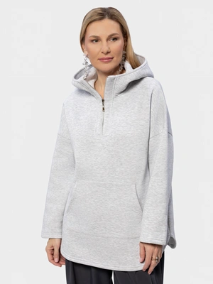 Удлиненное худи из футера