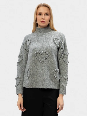 Джемпер с объемным декором