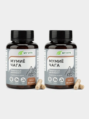 Мумиё Чага "Природный регенерант" MY VITS, 2 упаковки