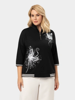 Джемпер с воротником на молнии