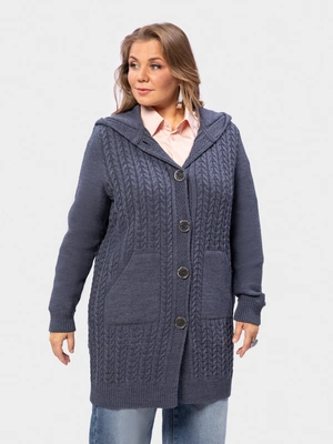 Кардиган на пуговицах с капюшоном