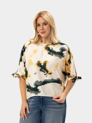 Блуза женская тонкая с жатым эффектом