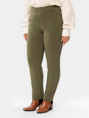 Брюки с завышенной талией на резинке