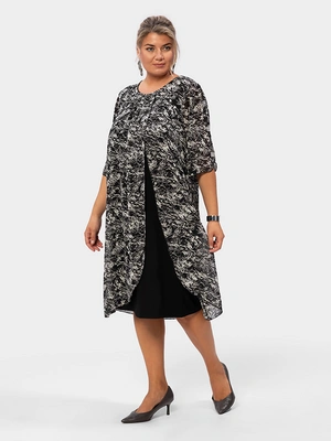 Платье с рисунком розы