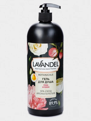Гель для душа Роза и пион, 1000 мл