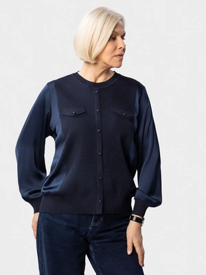 Джемпер сафари с пуговицами