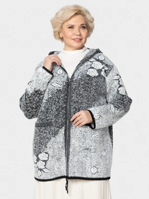 Кардиган на молнии с капюшоном с рисунком