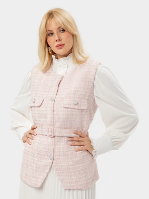 Жилет твидовый с блёстками