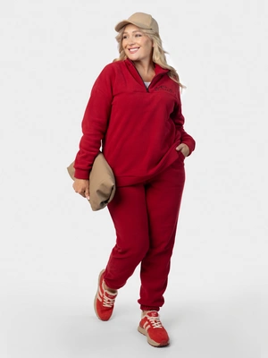 Костюм с воротником-стойкой на молнии