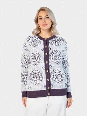 Кардиган на пуговицах с контрастной отделкой