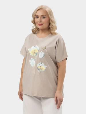 Футболка с принтом Цветы