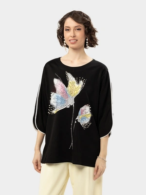 Джемпер с жемчужным декором