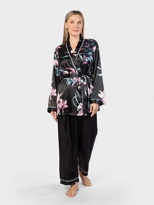 Костюм шелковый с принтом