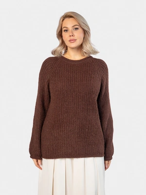 Шерстяной джемпер крупной вязки