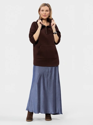 Удлиненное худи из футера