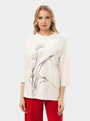 Лонгслив с цветочным принтом