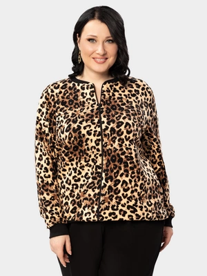 Бомбер с цветочным принтом