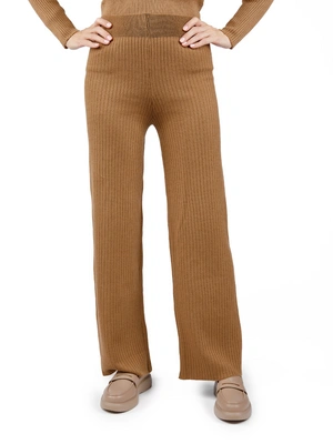 Брюки-клеш вязаные лапша