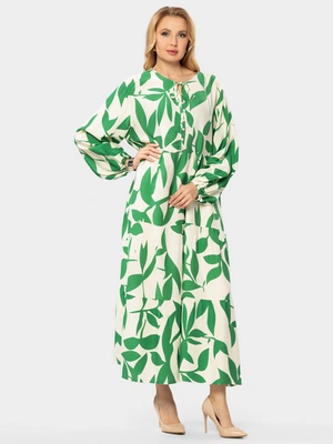 Платье длинное с рукавом на резинке