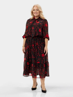 Шифоновое платье с флоральным принтом