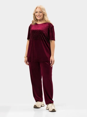 Костюм велюровый со стразами