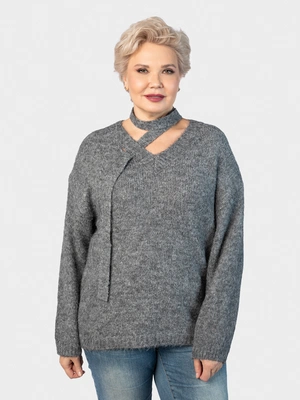 Джемпер со съемным поясом