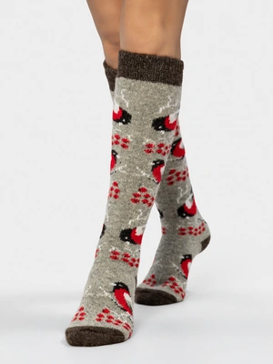 Гольфы новогодние с верблюжьей шерстью