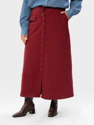 Юбка на пуговицах с накладным карманом