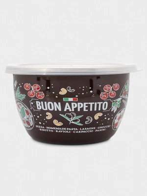 Миска эмалированная Buon appetito с пластиковой крышкой, 1,7 л