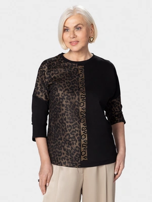 Туника леопард со стразами