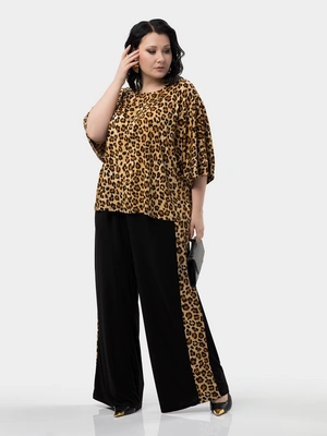 Костюм принт лео с лампасами