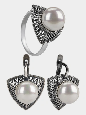 Комплект Токио (серьги и кольцо)