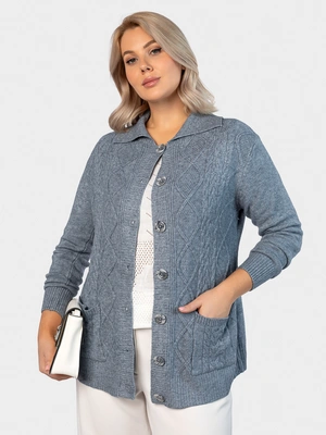 Кардиган с аранским узором