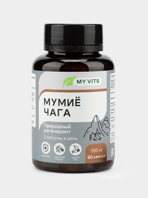 Мумиё Чага "Природный регенерант" MY VITS, 1 упаковка