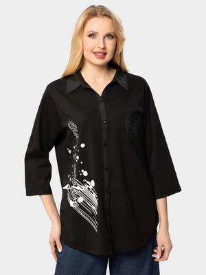 Рубашка с декором из кристаллов