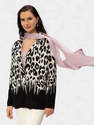 Жакет принтованый с английским воротником