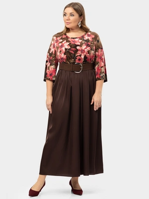 Платье с атласом