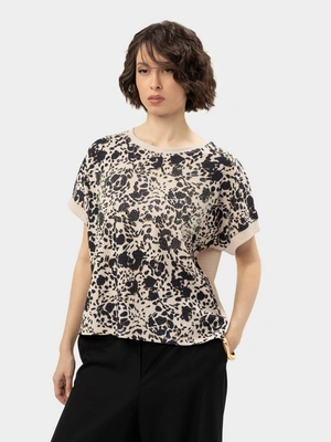 Трикотажная блузка с рисунком